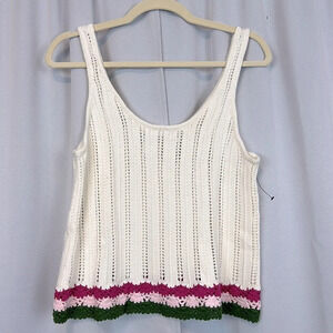 OhMg Open Knit‎ Multi Color Tank Top Size M